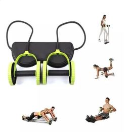 Ab Rollers Elastic Pull Ropes Exerciser Rower Belly Resistance Band Home Gym Sport Training Bands for Fitness Equipment 231214