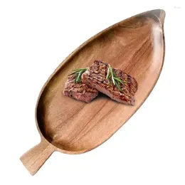 Plates Wooden Platters For Multi-Purpose Leaf-Shaped Serving Reusable Kitchen Utensils Home El Restaurant Banquet