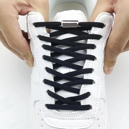 Shoe Parts Accessories Version Elastic No Tie Shoelaces Metal Lock Laces For Kids Adult Sneakers Quick Semicircle Shoestrings 231215