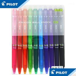 Gel Pens Gel Pens Pilot Frixion Series 10-Color Suit Lfbk-23Ef Erasable Pen Color Press Temperature Control Ink Student Stationery1 Dr Dhhnr