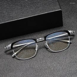 Sunglasses Frames Top Quality Designer Handmade Titanium Prescription Glasses Men Women Vintage Large Size Square Eyeglass Eyewear