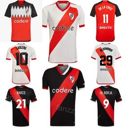 Man CA River Plate 9 BORJA Soccer Jersey 2023 24 Club Team 21 BARCO 26 FERNANDEZ 25 RONDON 36 SOLARI 20 CASCO DIAZ ALIENDRO GONZALEZ HERRERA PEREZ Football Shirt Kits