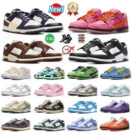 New Panda Low Designer Running Shoes Lotns Pink Foam Rain On Cloud Phantom Purple Ink Melon Tint Chunky Grey Fog UNC Ale Brown Jarritos Mens Women Trainers Sneakers