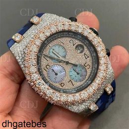 Piquet Audemar Out Custom Half Iced Diamond Luxury Men Watch Handmade Fine Jewellery Manufacturer Lab Grown Diamond Watch Hip Hop high quality