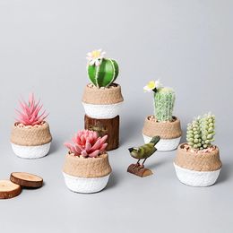 Christmas Decorations Nordic simple succulent cactus simulation small potted plant home office desktop decoration fake flower ornament FZPJ043 231215