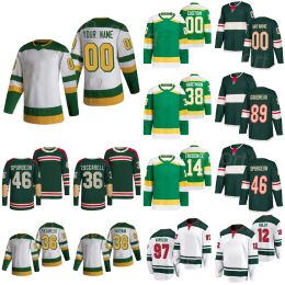 CUSTOM Lady Men Youth Hockey 46 Jared Spurgeon Jersey 97 Kirill Kaprizov 36 Mats Zuccarello 12 Matt Boldy 14 Joel Eriksson Ek 89 Frederick G