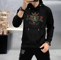 Men's Hoodies Sweatshirts Men's sweater European fashion brand slim European station men's Eagle Head Sequin Pullover long sleeve bottomed sweater top