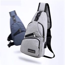 Shoulder Bags For Men USB Charging Crossbody Bag Male Anti Theft Chest School Summer Short Trip Messengers Backpack246o