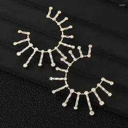 Hoop Earrings Luxury Fireworks TypeC Big Circle For Women Wedding Cubic Zircon Crystal CZ Dubai Bridal Trendy Jewelry E1151