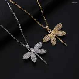 Pendant Necklaces Dragonfly Necklace Jewellery Cross-Border Product From Europe And America Sweet Female Ins Style Exquisite