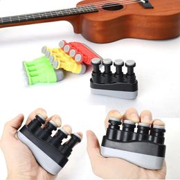 Hand Grips Resistance Band Finger Grip Strengthener Silicone Expander Exercise Rehabilitation Trainer for Guitar Instruments 231214