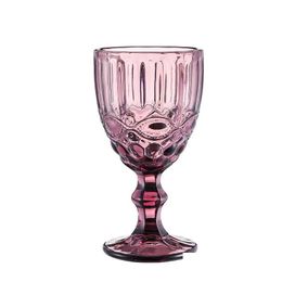 Wine Glasses Wholesale 240Ml 300Ml European Style S Glass Embossed Stained Lamp Thick Goblets Drop Delivery Home Garden Kitchen Dini Dh0I1