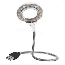 Table Lamps USB Connection Laptops Mini Game Playing Eye Caring Angle Adjustable 18 LEDs Portable KeyboardBend Reading Lamp