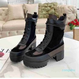 2023 Designer Beaubourg Boots Cowhide Leather Shoes Winter Ankle Boot High Top Shoe Canvas Booties With Box