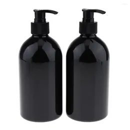 Makeup Brushes 2pcs/Refillable Empty Durable Amber PET Conditioner Cosmetic Bottle BPA- 500ML