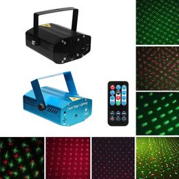 Disco DJ Lights Strobe Light Rave Stage Light RG Laser Projector Effect Club Light Sound Activated with Remote Control