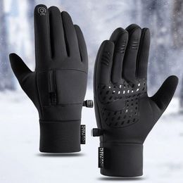 Sports Gloves Outdoor Snow Guantes Winter Waterproof Ski Keep Warm Fleece Cycling Mittens Driving Fishing Hiking Climbing 231215