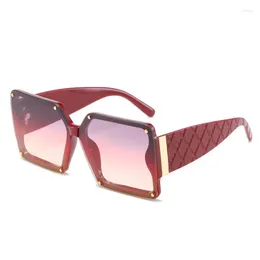 Sunglasses Black Square Oversized Woman Big Frame Colorful Sun Glasses Female Mirror Oculos Unisex Gradient Hop Shades