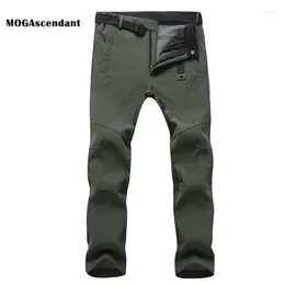 Men's Pants Winter Thick Warm Fleece Cargo Male Casual Stretch SoftShell Waterproof Camouflage Army Military Long Trousers S-5XL