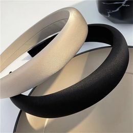 Vintage PU Leather Headband Hairbands Solid Headwear For Women Girls Fashion Hair Band Chic Hoop Accessories