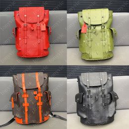 Mens Designer Backpack Luxury Big Book Bag CHRISTOPHER Travel Leather Back Pack Womens Fashion Casual School Bags Backpacks
