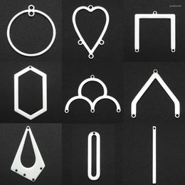 Charms 10pcs/lot Stainless Steel Geometric Pendants For DIY Jewellery Making Accessories Never Tarnish