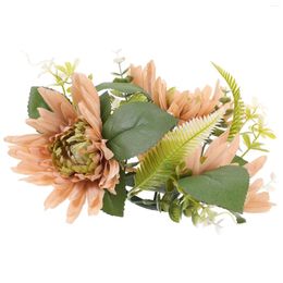 Decorative Flowers Wreaths Wedding Rings Party Decoration For Pillar Candles Pillars Artificial Flower