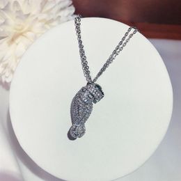 brands Cut out leopard Necklace Powerful mechanical leopard Necklace Electroplated platinum gold material neutra2534