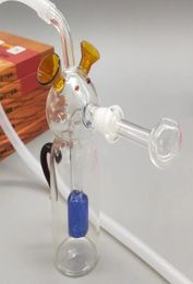 New style hookah bag hookah gun transparent color animal shaped glass cigarette pot bong8237450