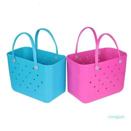 Designer-Womens Wholale Waterproof Tote Bags Custom Hol Summer Rubber Tot Pvc O Large Fashion Eva Plastic Beach Silicone Bag322Q