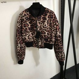 brand women jacket designer clothing for womens autumn coat fashion leopard Print reversible dressing long sleeved girl jackets Dec 15 New Arrivals