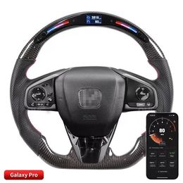LED Style Carbon Fiber Steering Wheel for Honda Civic FC Si Type-R FK7 FK8 Car Accessories