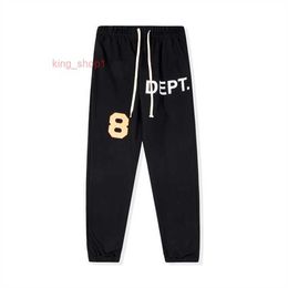 galery dept Men Pants Galleries Sweatpants Dept Speckled Letter Print Men's Women's Couple Loose Versatile Casual Pants Straight M-3XL 2 BSL8