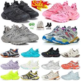 Traccia di lusso 3 Sneaker Brand Casual Shoes Casual Balencaigas Designer Mens Womens Tracks 3.0 Triple S Cloud Balence Balencas Pink Blance 327 N327 327