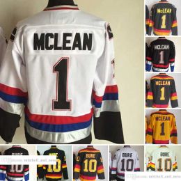 CUSTOM 1970-1999 Movie Retro CCM Hockey Jersey Embroidery 1 Kirk Mclean 10 Pavel Bure Vintage Jerseys for man