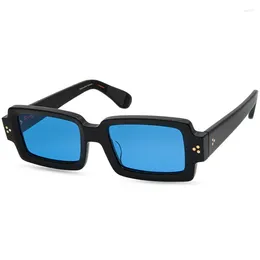 Sunglasses Evove Polarised Men Women Black Rectangle Sun Glasses Male Vintage Shades Steampunk Goggles Brown Lens