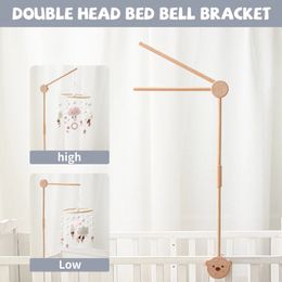Mobiles Baby Wooden Bed Bell Bracket Cartoon Bear Crib Plastics Mobile Hanging Rattles Toy Holder Arm Decoration 231215