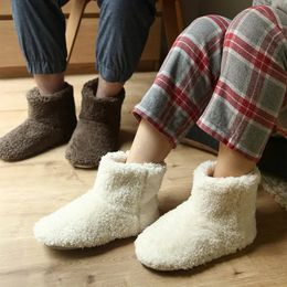 Slippers Warm Faux Fur Women Men Winter Shoes Indoor Home Soft Plush Footwear Solid Color Girls Boys House Floor Fluffy Boots 231215