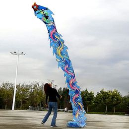8/10 Meters Chinese Dragon Dance Ribbon With Head Rope Fitness Dragon Set Square Performance Outdoor Funny Items Festival Toy