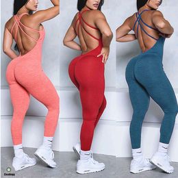 Lu Lu Align Pad Cross Back Women Yoga Lycra Fitness Gym One Piece Jumpsuit Leggings Workout Pant Female Shorts Active Wear Sport Suit Lemons LL Exercise