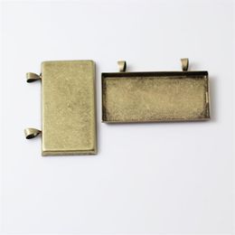 Beadsnice large blank bezel setting pendant bezels brass rectangle pendant setting for your handmade project diy gift for her ID 52371