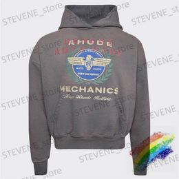 Men's Hoodies Sweatshirts 2023fw Hoodie Vintage For Men Women 1 1 Best Quality Oversize Retro Slogan print Pullovers T231215