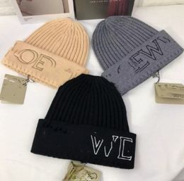 Autumn Woolen Hat European and American Fashion Brand Letter Embroidery Knitted Cold Cap