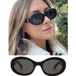 2023 retrovintage cateye Polarised sunglasses uv400 for women fashion desig acetate goggles triomph oval french high street snap g216J