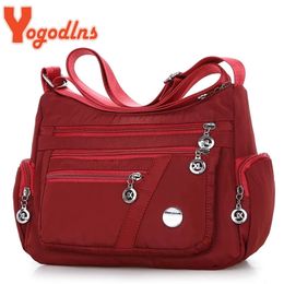 Evening Bags Yogodlns Fashion Women Shoulder Messenger Bag Waterproof Nylon Oxford Crossbody Handbags Large Capacity Travel Purse 231215