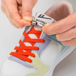 Shoe Parts Accessories 1 Pair Elastic Shoelaces No Tie Flat Laces for Kids Adult Unisex Sneakers Shoestrings 231215