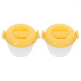 Dinnerware 2 Pcs Home Rice Cooker Microwave Cookware Hair Steamer Big Eater Containers For Pp Portable Plastic Cooking Utensils