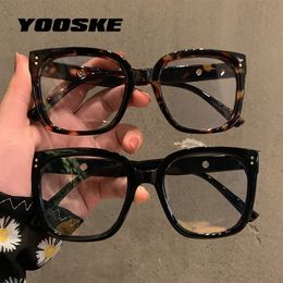 Sunglasses Frames YOOSKE Oversized Square Eyeglasses for Women Men Anti Blue Light Glasses Frame Optical Computer Eyewear 231215