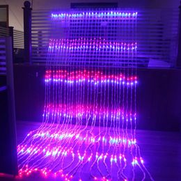 Other Event Party Supplies 3x3/3x6M Connectable LED Meteor Shower Rain Light Christmas Waterfall Curtain Icicle Light Outdoor Wedding Fairy Garland Light 231214