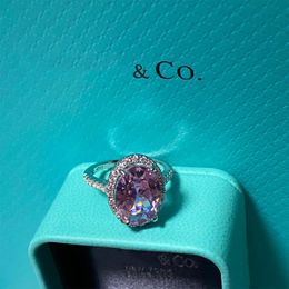 T GG Designer Ring For Women Luxury Diamond Ring High Quality Jewellery Gift Purple Gemstone Ring With original box